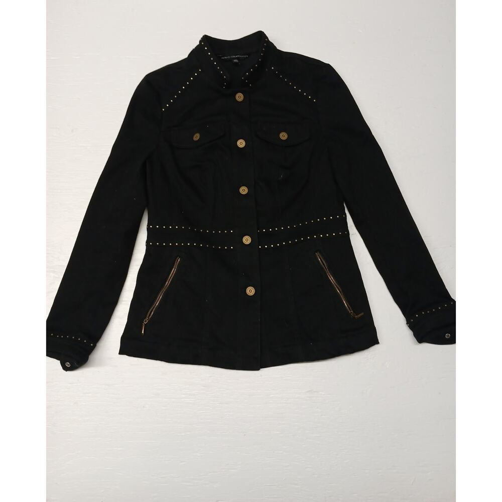 White House Black Market All Black (8) Women's Coat
